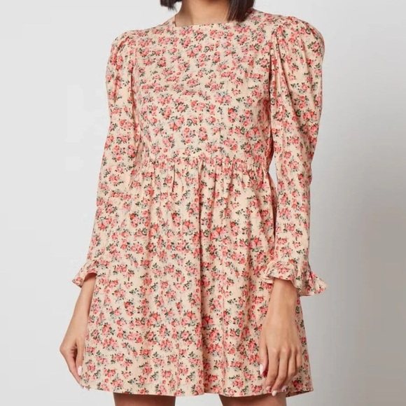 BATSHEVA x LAURA ASHLEY long sleeve floral mini dress - Picture 1 of 8